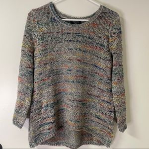 Gray and Rainbow Sweater